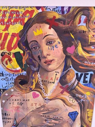 Quadro stile street art Venere del Botticelli