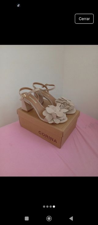 Sandalias Corina beige - tacón