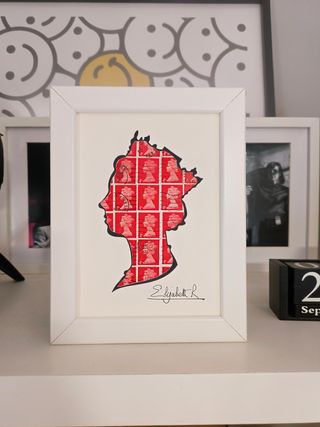 Quadro Regina Elisabetta - Veri Francobolli