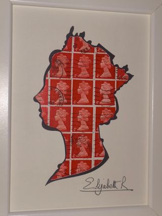 Quadro Regina Elisabetta - Veri Francobolli