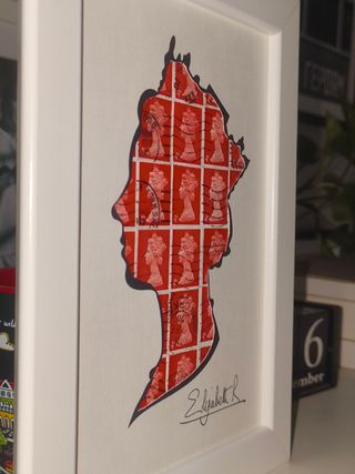 Quadro Regina Elisabetta - Veri Francobolli