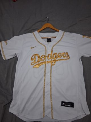 Camiseta Dodgers Nike | Blanca y dorada
