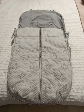 Saco silla bebé gris - estrellas