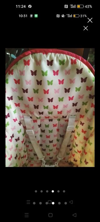 Trona plegable bebé infantil