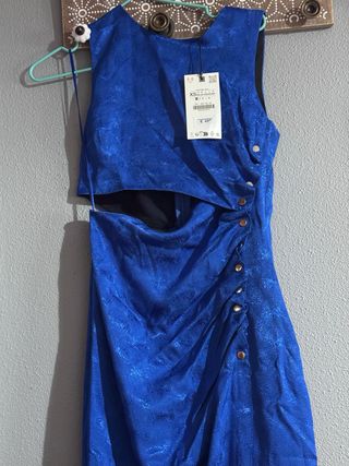 Vestido Zara azul largo XS