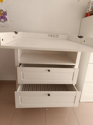 Mueble cambiador bebé blanco