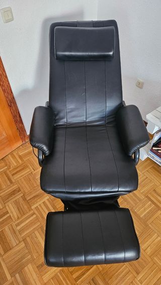 Sillón masaje piel sintética negro