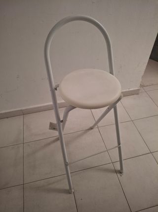 Taburetes plegable blanco