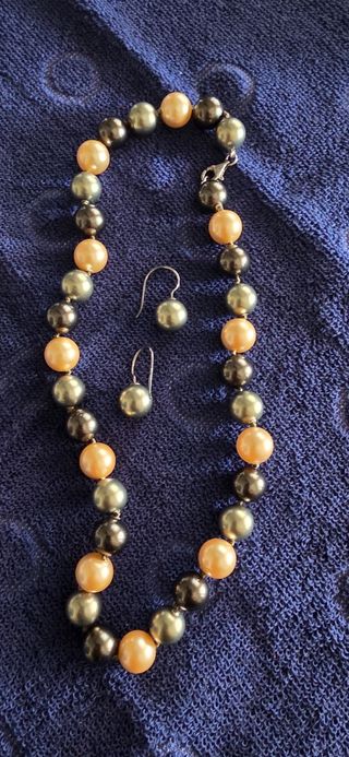 Collar y pendientes PERLDOR