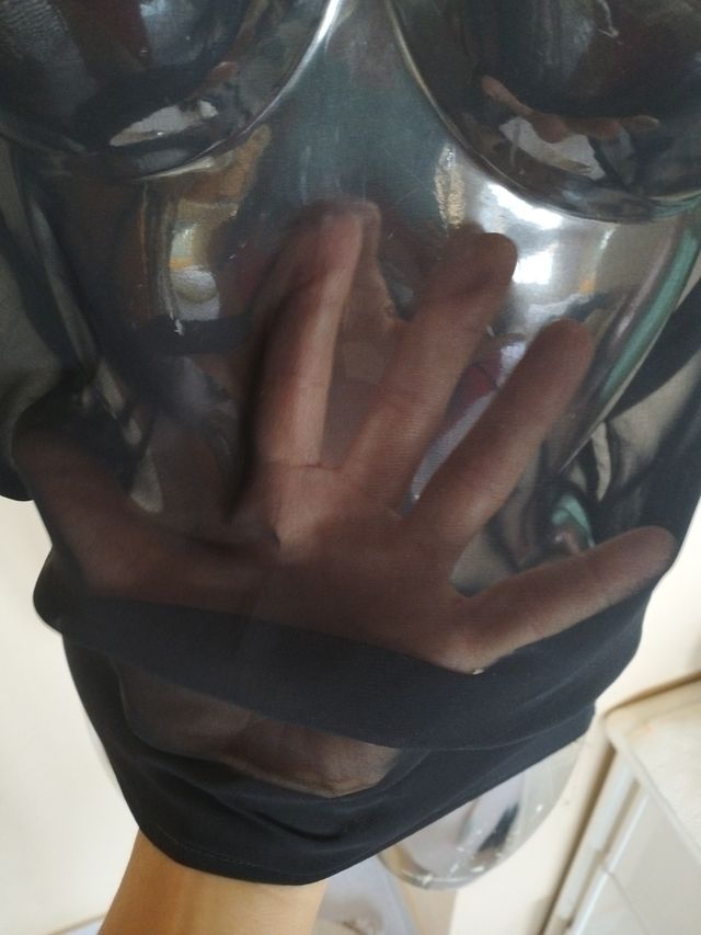 Blusa nera trasparente - Tg Unica