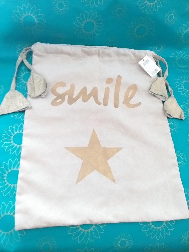 Saco tela - sonrisa y estrella