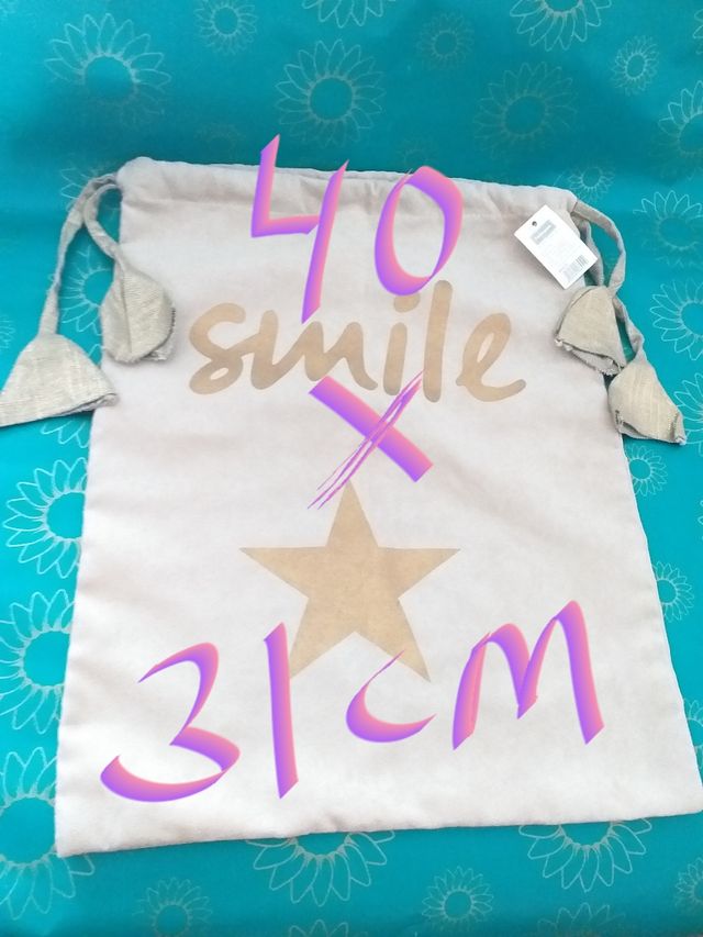 Saco tela - sonrisa y estrella