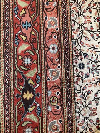 Alfombra oriental - Lana - Roja y Blanca