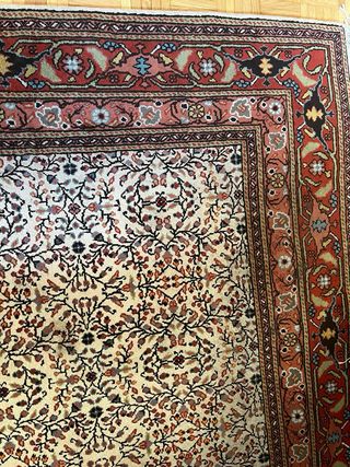Alfombra oriental - Lana - Roja y Blanca