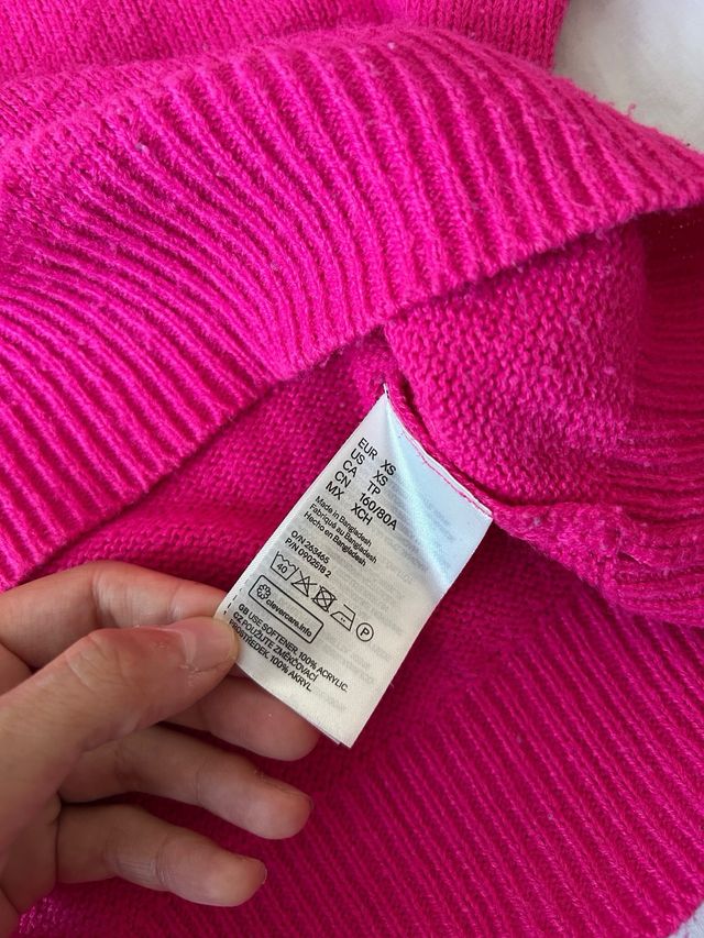 Maglione rosa crop XS donna