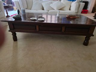 Mesa centro madera marrón