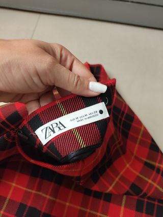 Falda escocesa Zara - M