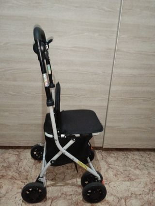 Andador con Carro de Compras Plegable