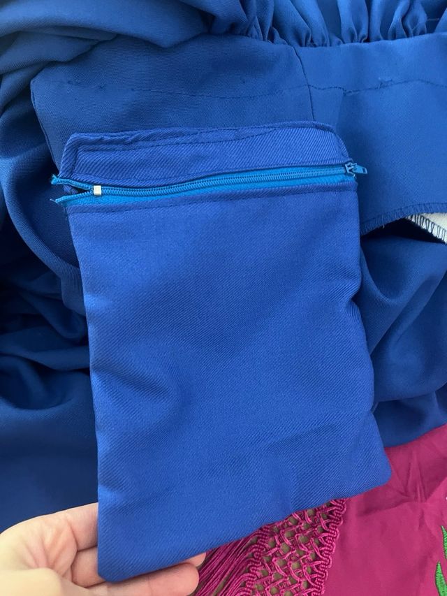 Abito blu elettrico Flamenca