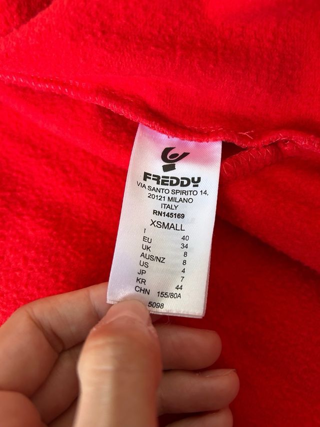 Felpa Freddy rossa XS