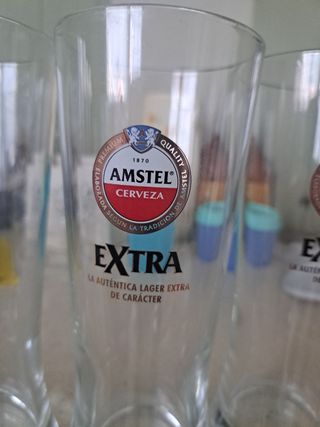 Lote de 6 Vasos Amstel Extra 