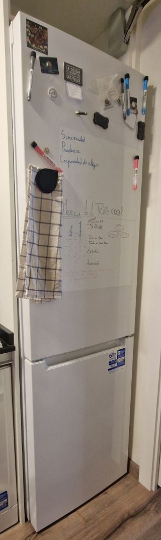 Nevera-congelador Indesit blanca