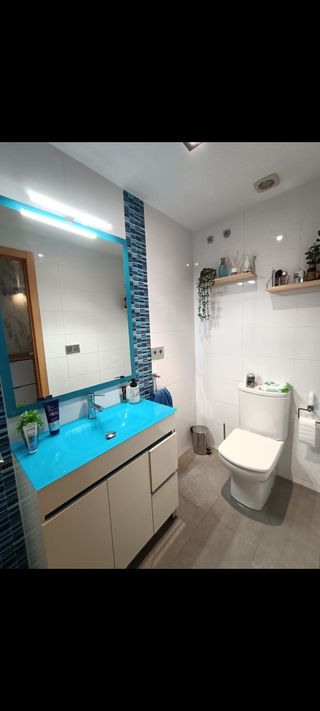 Mueble baño - lavabo + espejo - espacio reducido