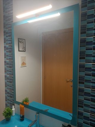 Mueble baño - lavabo + espejo - espacio reducido