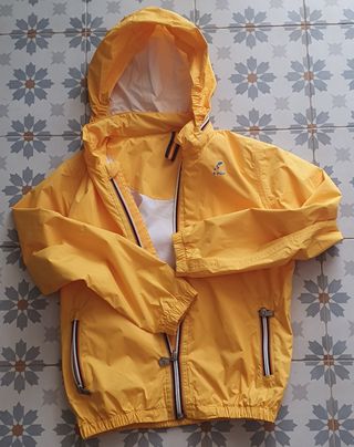 Giacca K-way gialla impermeabile