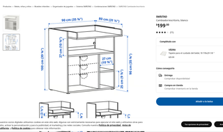 Mueble cambiador+escritorio infantil