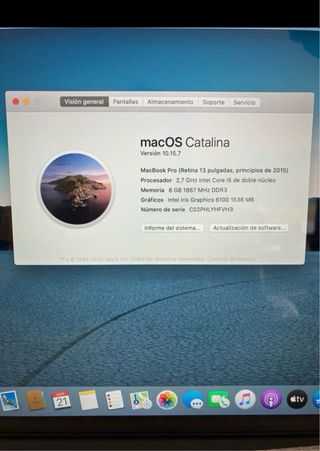 MacBook Pro 13" 2015 - Plata