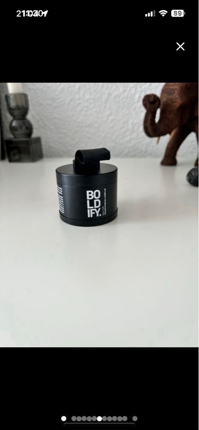 Polvos BOLDIFY para cubrir canas