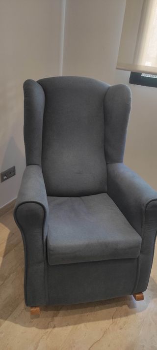 Sillón balancín lactancia azul