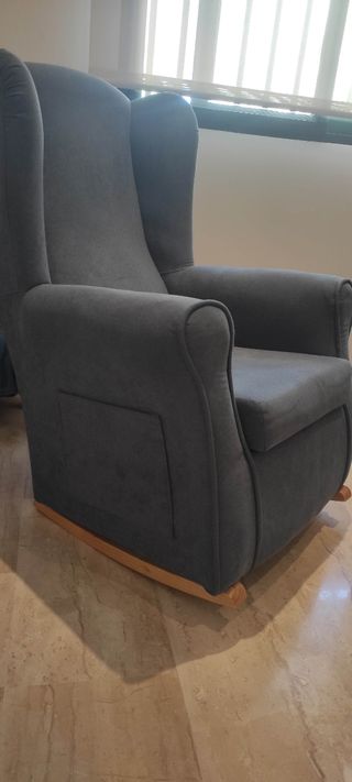 Sillón balancín lactancia azul