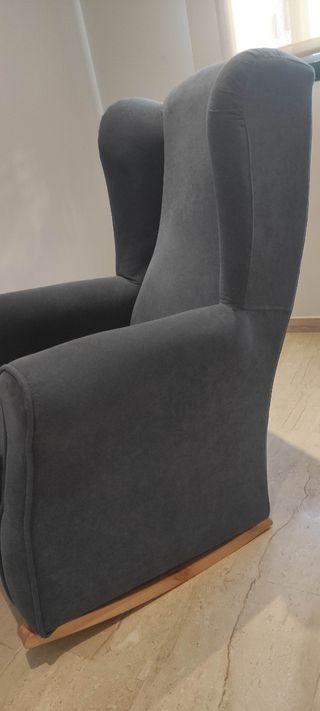 Sillón balancín lactancia azul
