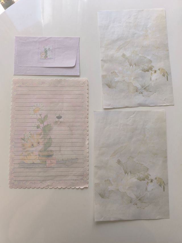 Cartas y sobres perfumados vintage años 90