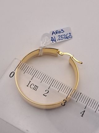 Pendientes aro oro 18K