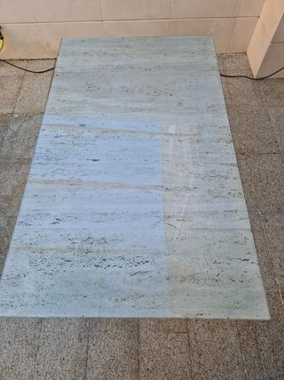 Mesa exterior mármol travertino