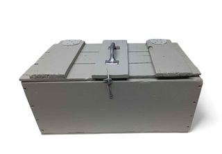 Cassetta legno vintage verde militare