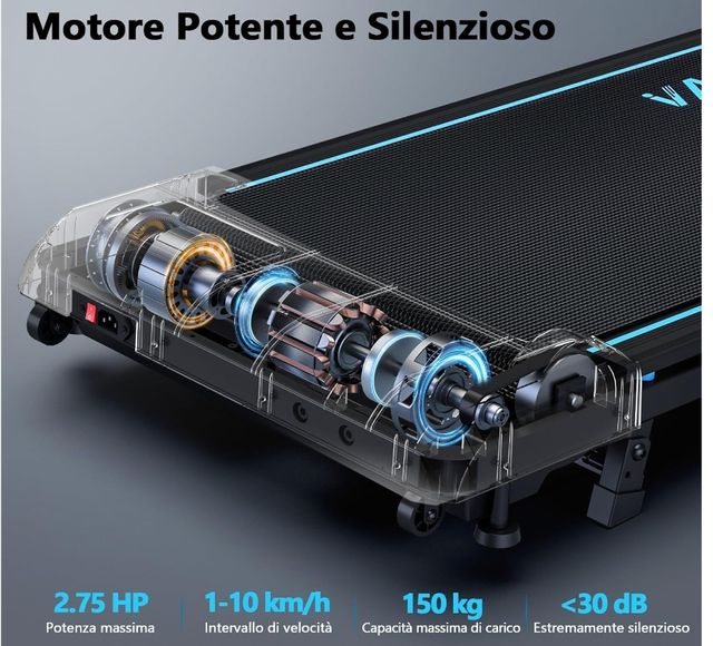 Tappeto da corsa pieghevole