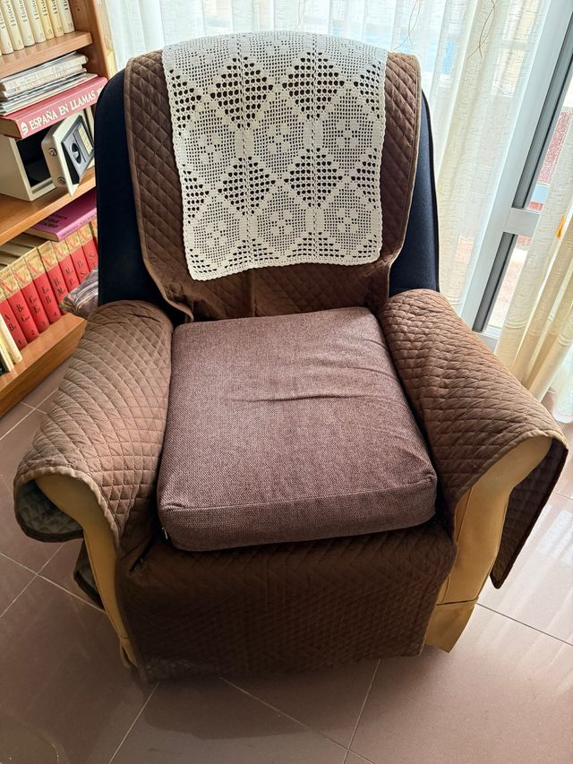 Sillón marrón - Funda acolchada