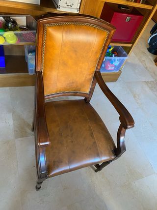 Escritorio Victoriano Antiguo y silla