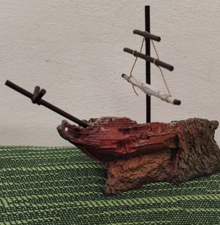 Barco pecera decorativo