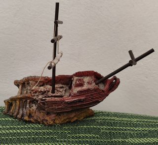 Barco pecera decorativo