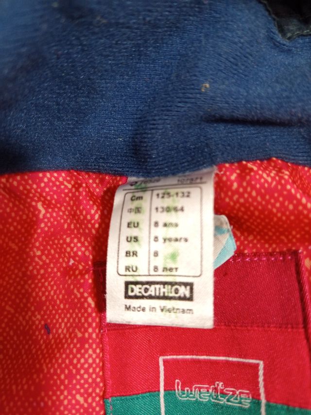 Abrigo acolchado azul niño