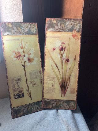 2 Cuadros florales vintage
