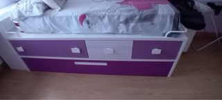 Cama juvenil con cajones