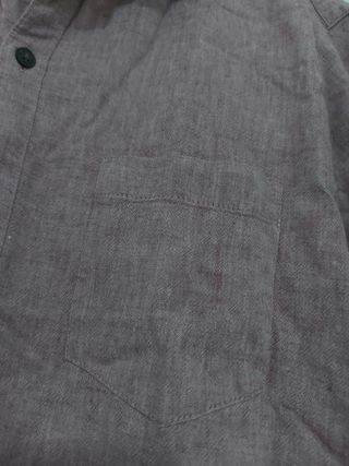 Camisa lino rosa - M