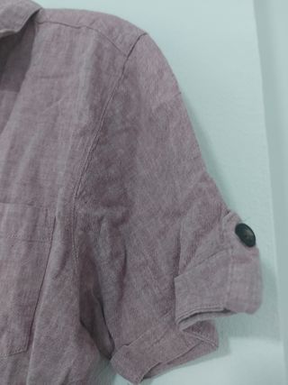 Camisa lino rosa - M