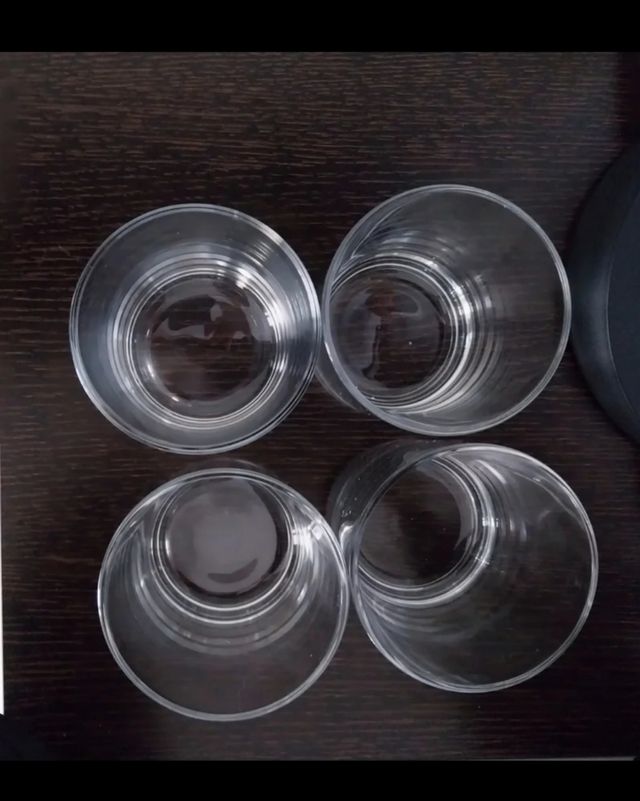 6 vasos de cristal